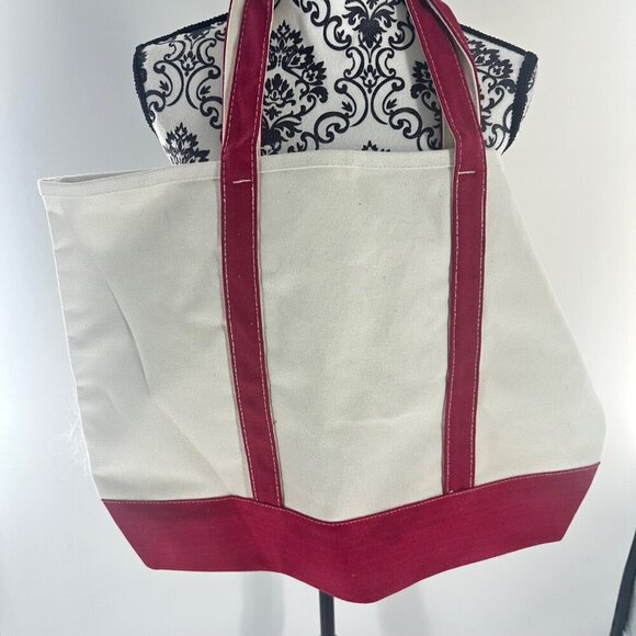 Canvas Tote Bag With Red Trim "Let Life Be A Wag" Design - Picture 4 of 7